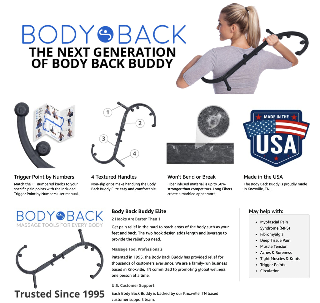 Body Back Buddy Classic - Trigger Point Massage Tool, Neck and