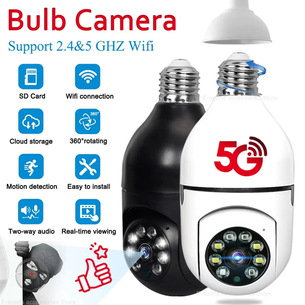 Video Security Monitor Camera that fits in Lightbulb Socket