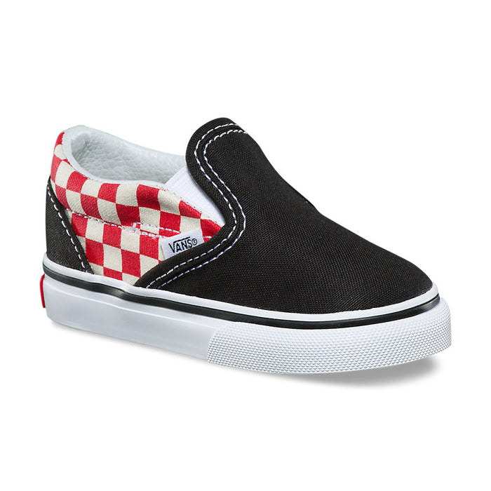 black red and white checkerboard vans