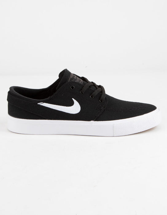 sb janoski black  and  gum skate shoes