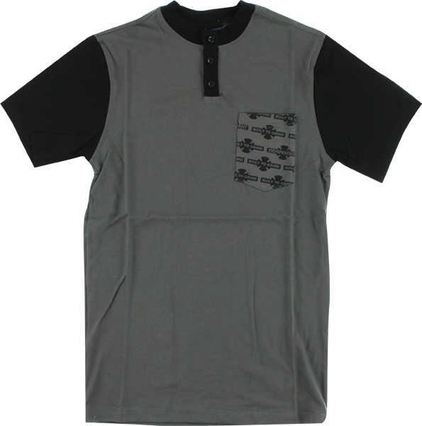 Inde Og Pattern Hensley Ss S Dk Grey Blk Modern Skate Surf