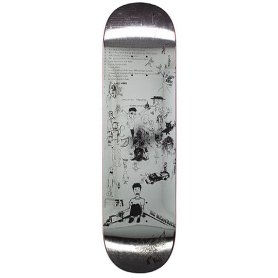 FA Drawings 2 Silver Black 8.25" Modern Skate & Surf