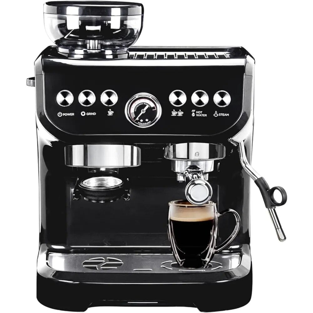 2023 New MIROX Espresso Coffee Maker Machine with Grinder, Combo Coffee Latte Maker Cappuccino Machine , 2000ML Water Tank