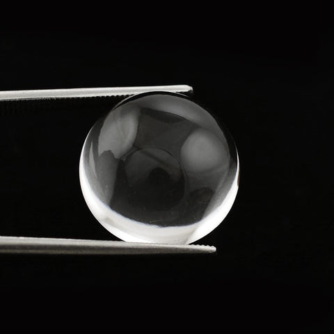 Crystal Quartz round cut cabochon 12mm gemstone