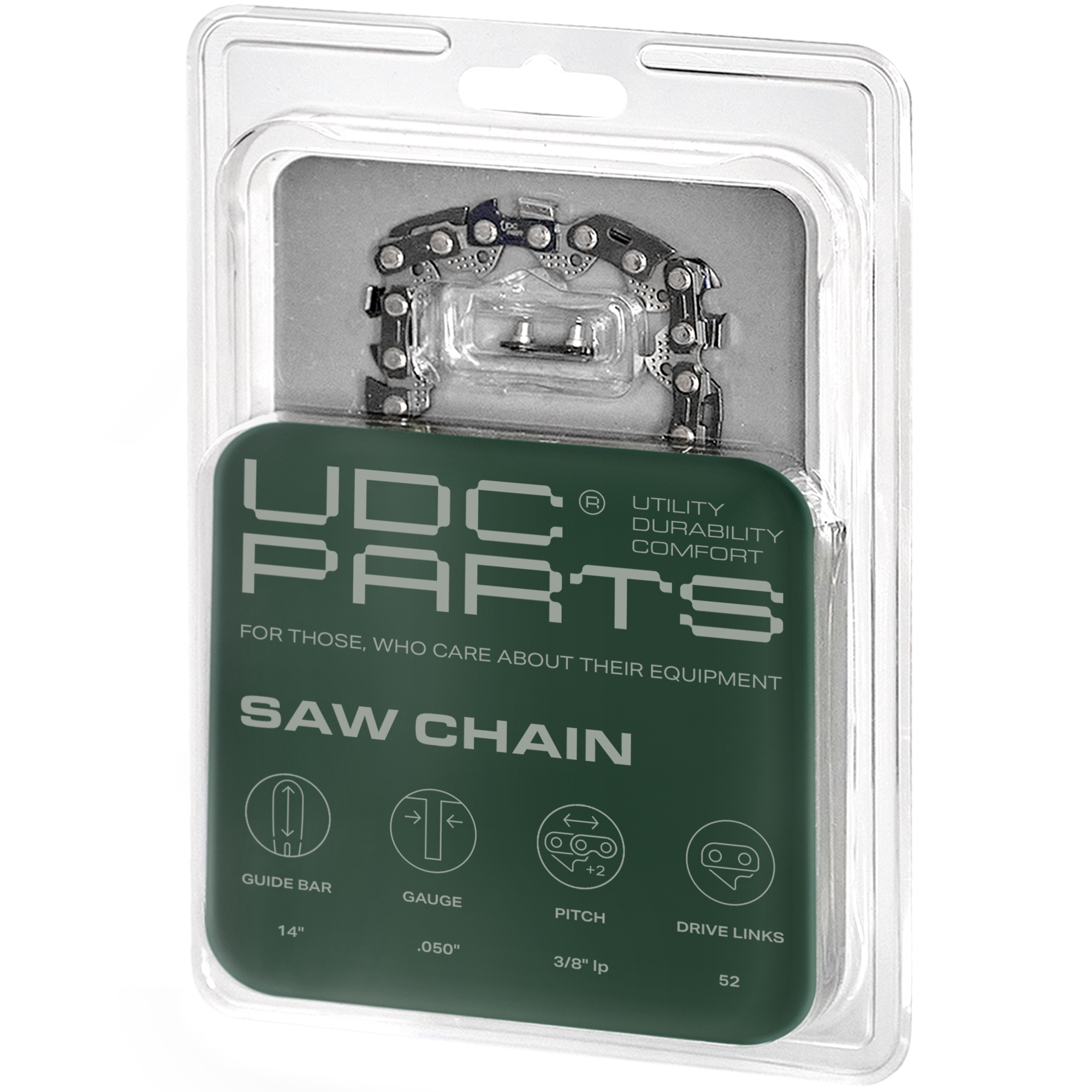 UDC Parts 14-Inch Chainsaw Chain / S52 / .050 Gauge 52 Drive Links 3/8 Pitch/Low-Vibration and Low-Kickback/Fits Echo Dolmar Ryobi