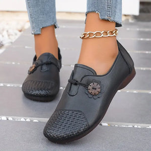 NYLAH™ WOMEN'S TRENDY LEATHER SOFT-SOLED SHOES - Gopain Shoes™