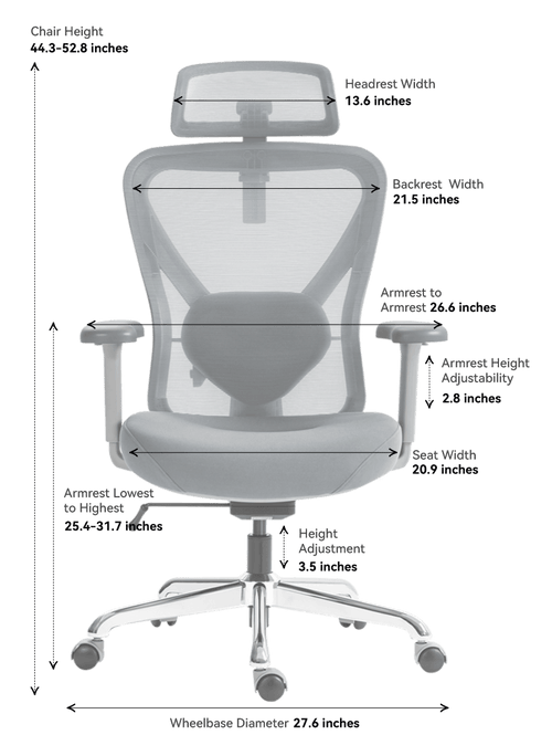 Q1 Ergonomic Office Chair - inch