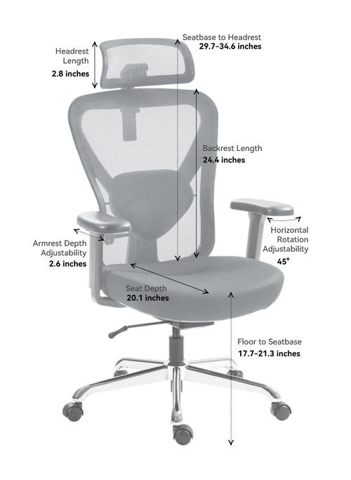 Q1 Ergonomic Office Chair - inch