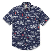 Atlanta Braves Reyn Spooner 50th State Button-Down Shirt - Heathered Navy