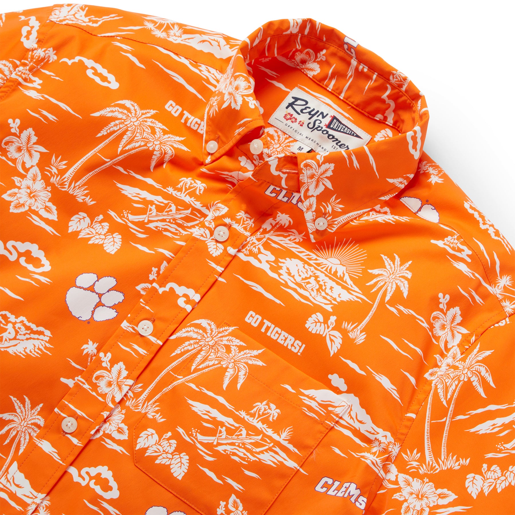 CLEMSON UNIVERSITY KEKAI PERFORMANCE BUTTON FRONT / Performance Fabric