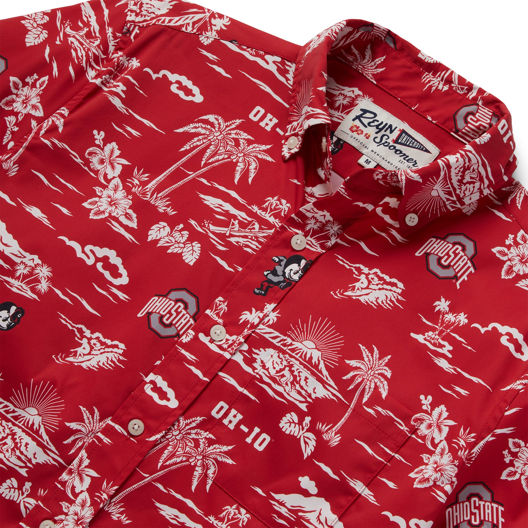 THE OHIO STATE UNIVERSITY KEKAI PERFORMANCE BUTTON FRONT / Performance Fabric