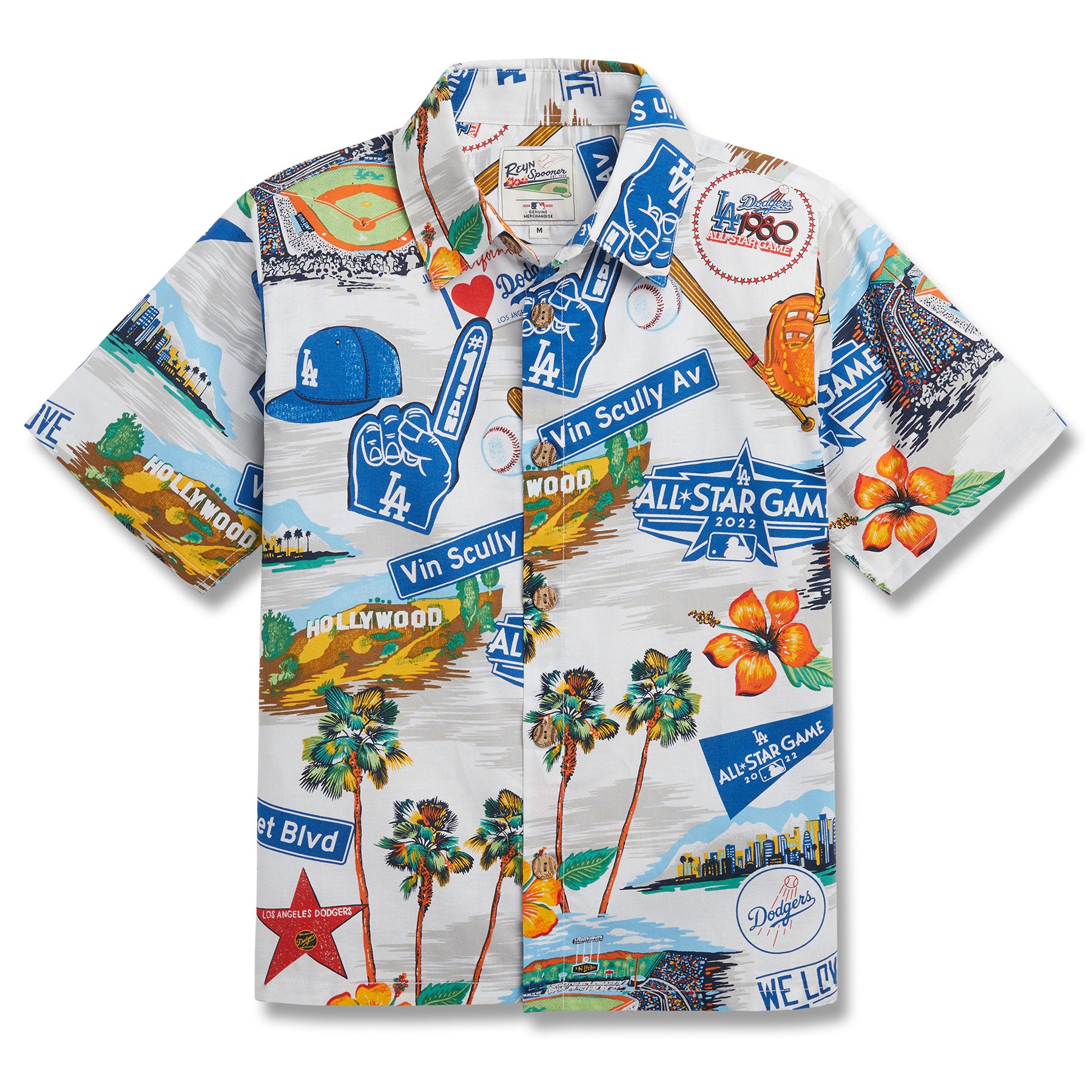 Reyn Spooner x Mister Cartoon Los Angeles Dodgers Men's Aloha