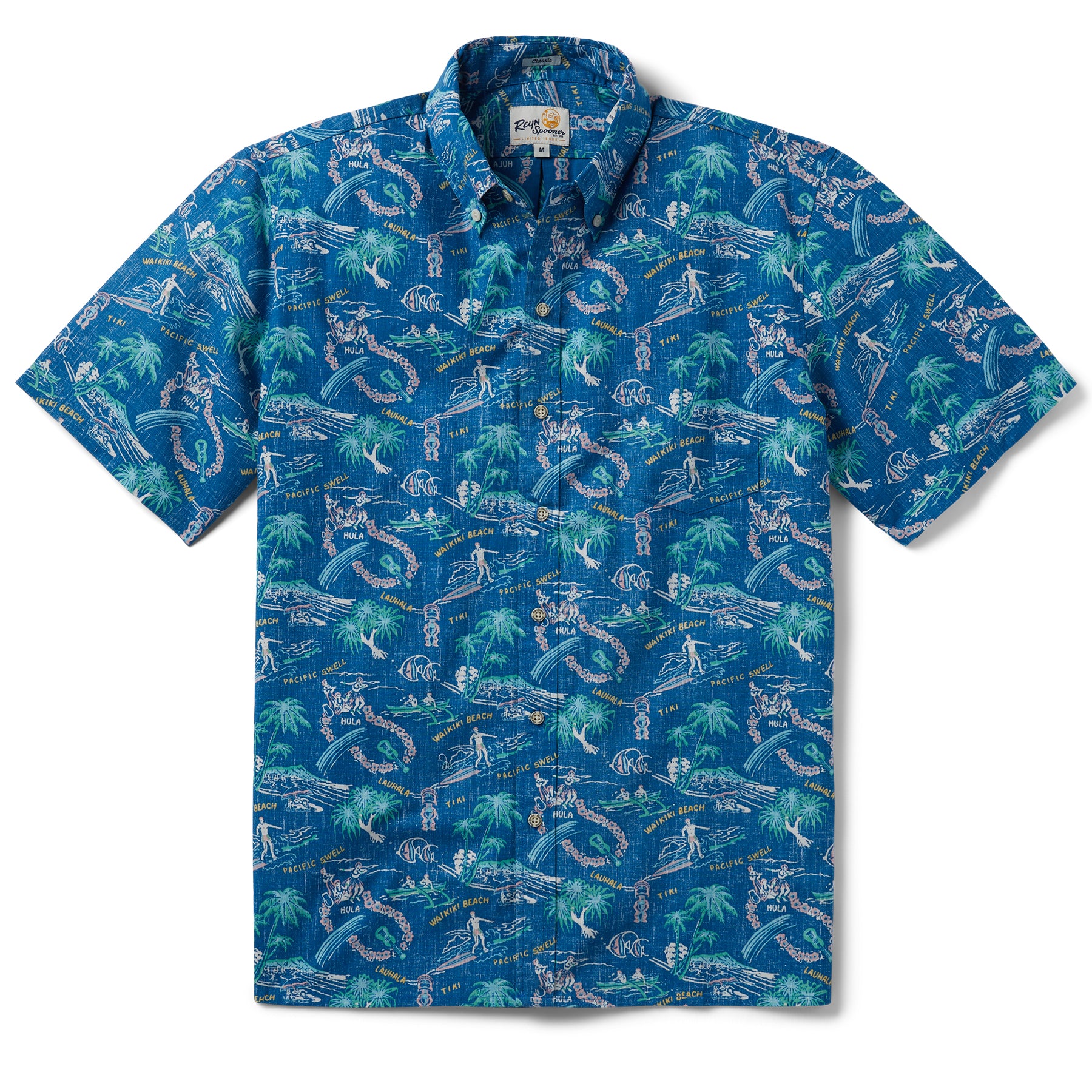 Men's Los Angeles Dodgers Reyn Spooner Light Blue Lahaina Button-Down Shirt