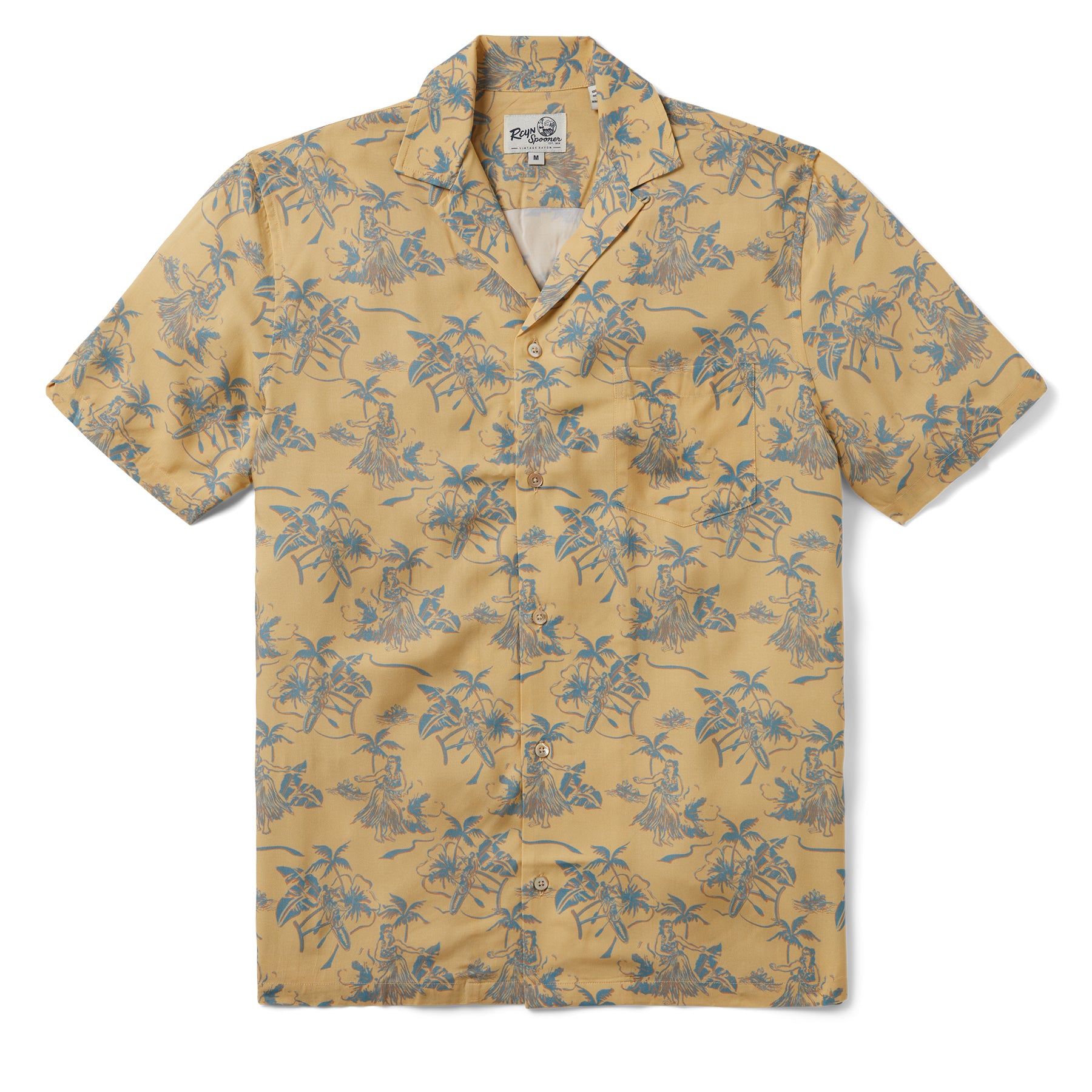 HAWAII RECALLS CAMP SHIRT / 100% Rayon