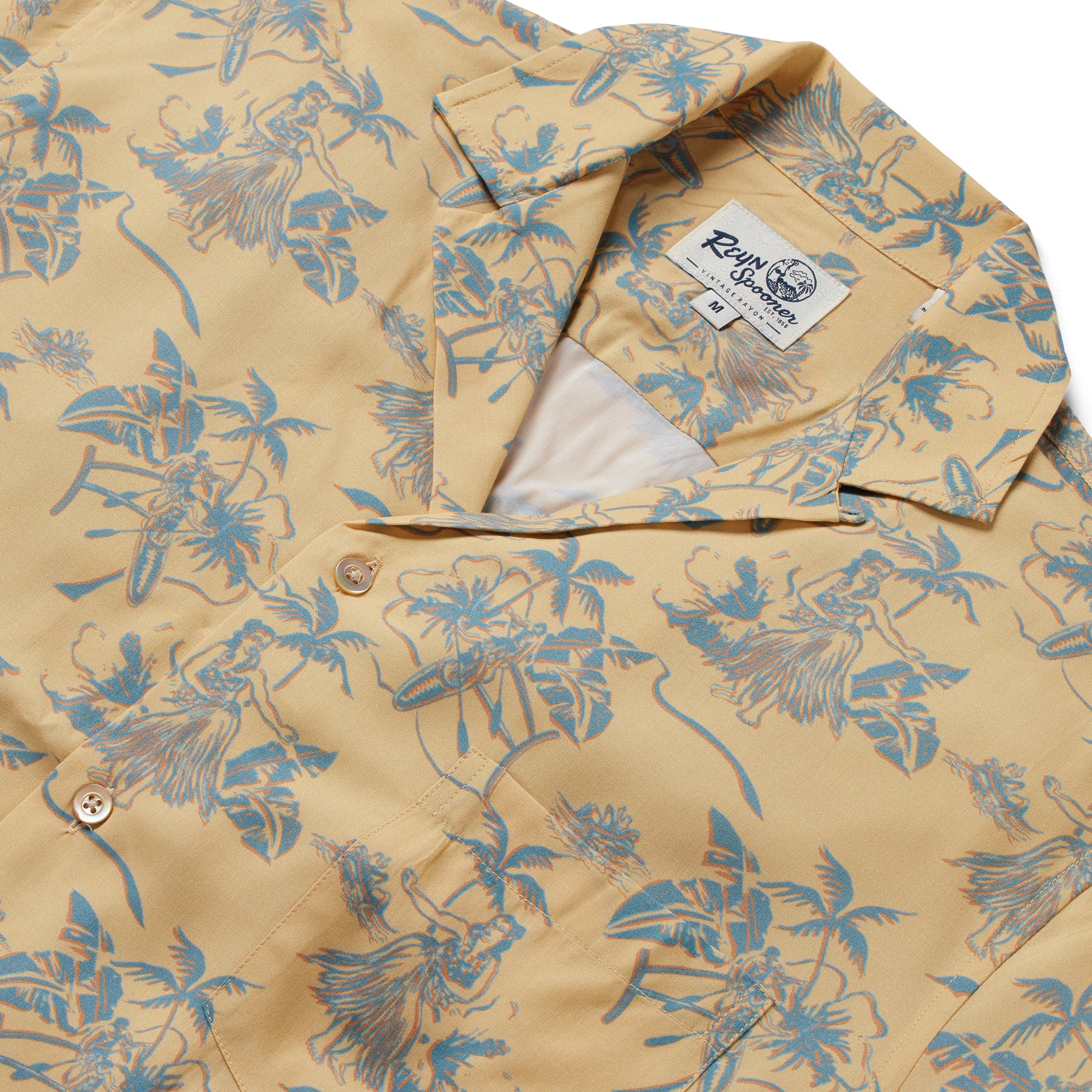 HAWAII RECALLS CAMP SHIRT / 100% Rayon