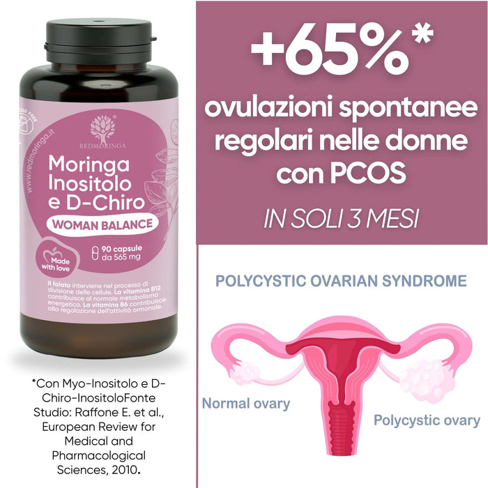 Integratore Ovaio Policistico e Regolarità Ciclo Inositolo e Moringa