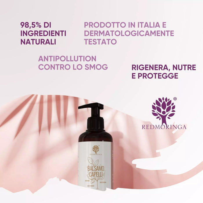 Natürlicher Moringa-Conditioner, Kokosnussöl, Argan und Karité