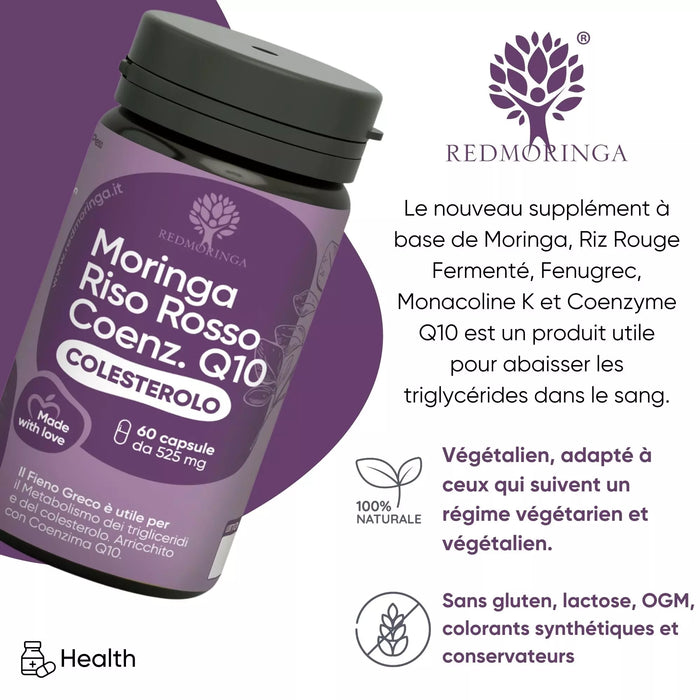 Moringa Roter Reis fermentiert und Coenzym Q10