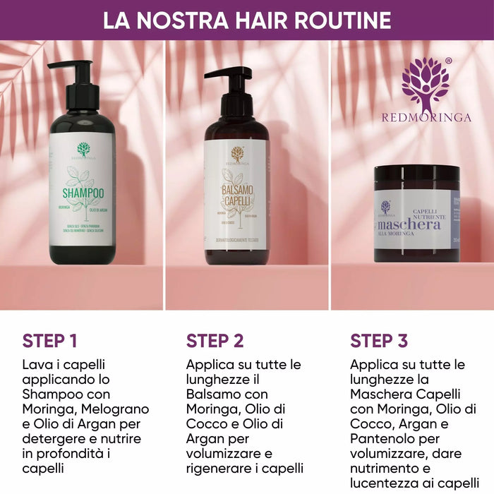 Natürlicher Moringa-Conditioner, Kokosöl, Argan und Karité, umweltfreundliches Moringa