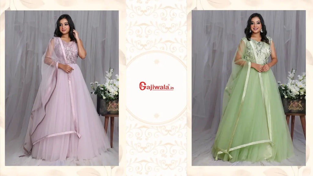 Net Gown Design for Ladies