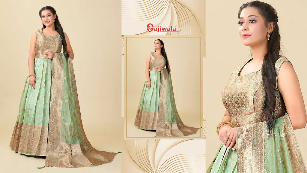 Silk Gown Design Latest