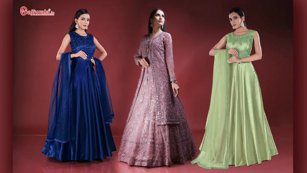 Bollywood Silk Gown Party Wear