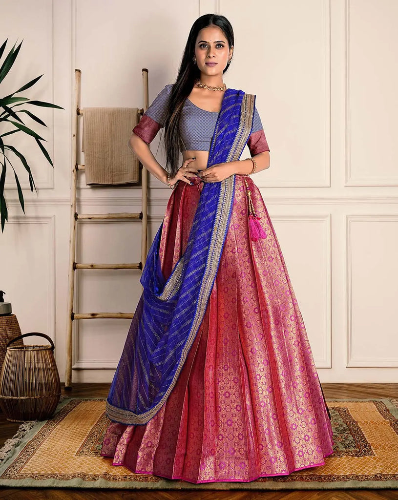 Half Saree Pattu Lehenga Voni