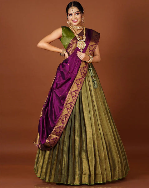 Navratri Ethnic Wear Silk Lehenga for Girl