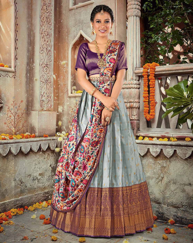 wedding dress with coloured flowers