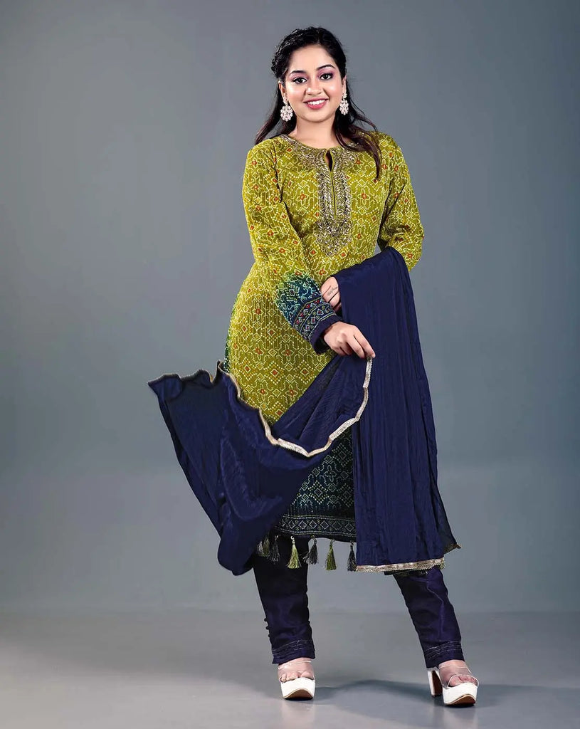 Double Shade Georgette Suit