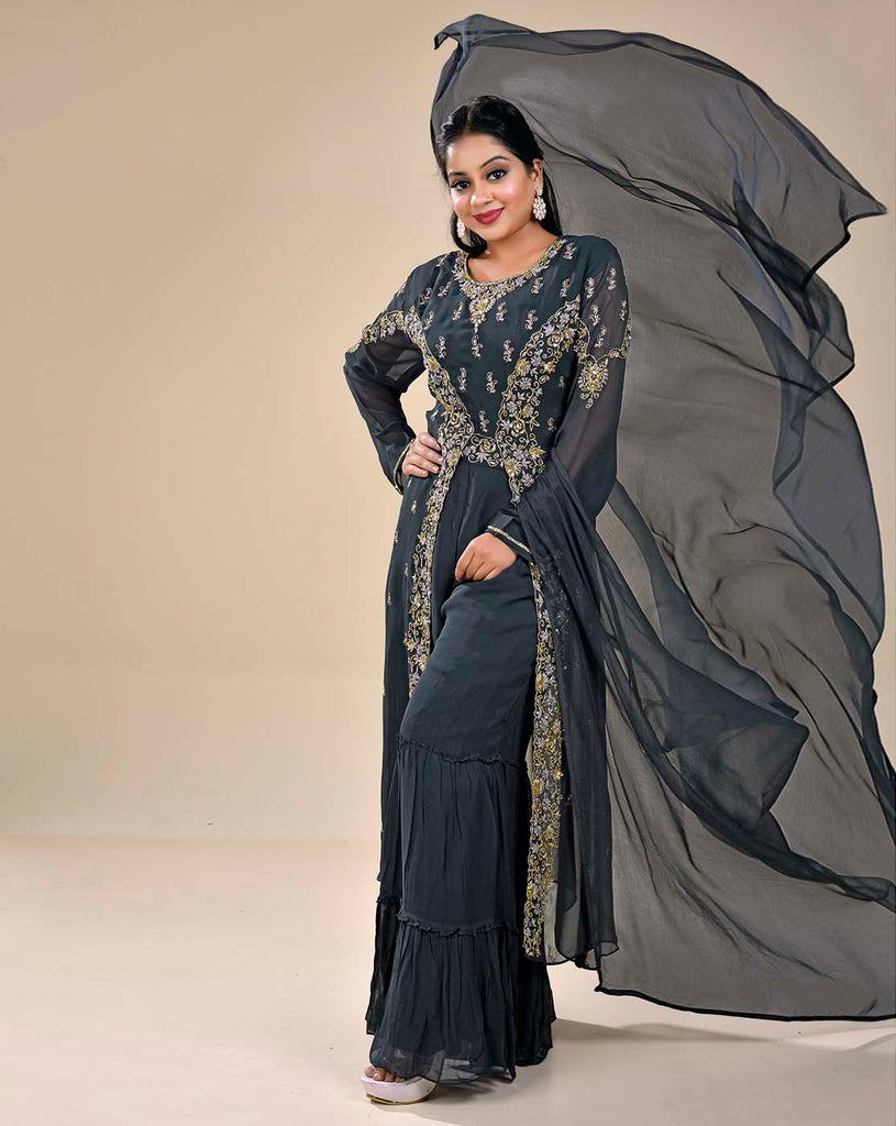 sharara suit in sequins online