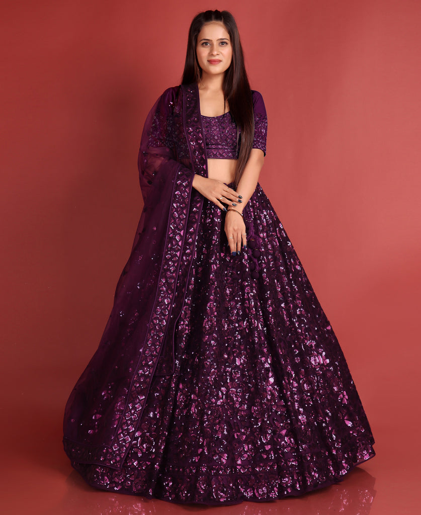 Buy Navy Blue Bridal Trendy Designer Lehenga Choli : 132113 -