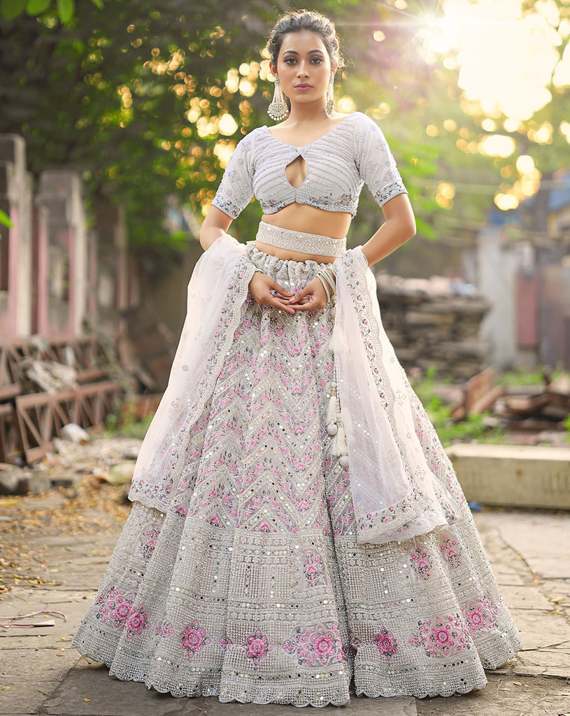 georgette embellished lehenga online