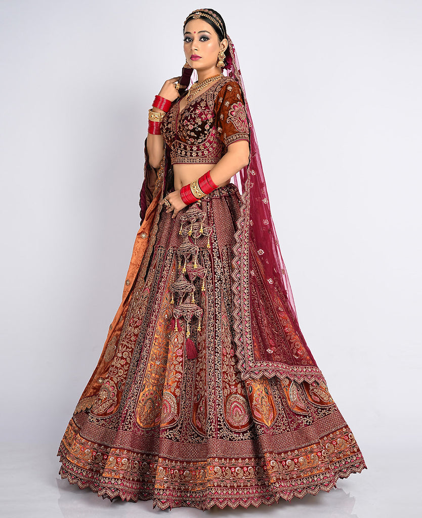 Double Dupatta Wedding Lehenga