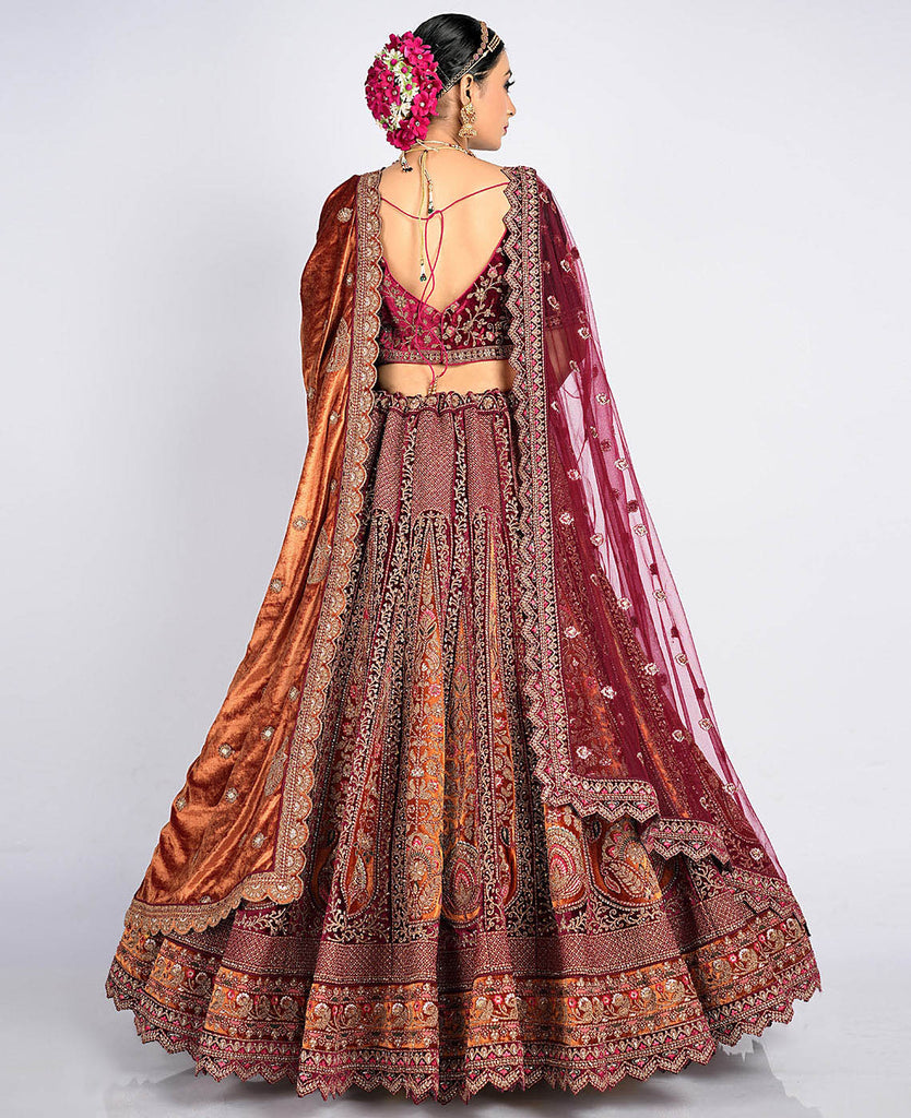 Double Dupatta Wedding Lehenga