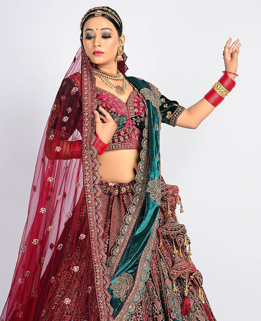 Contrast Colour Bridal Wear