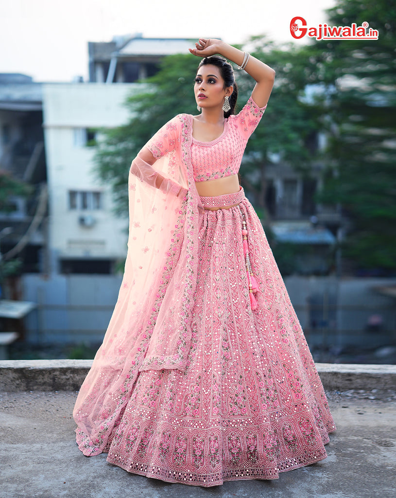 lakhnavi lehenga winter wedding online