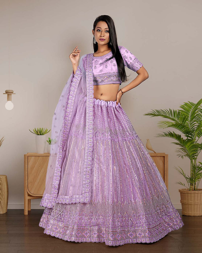 pastel color lehenga for wedding