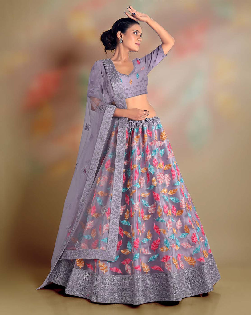 tie & dye lehenga party wear