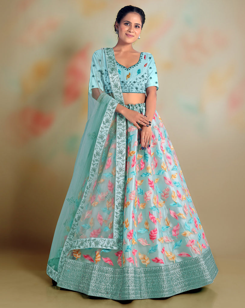 tie & dye lehenga party wear