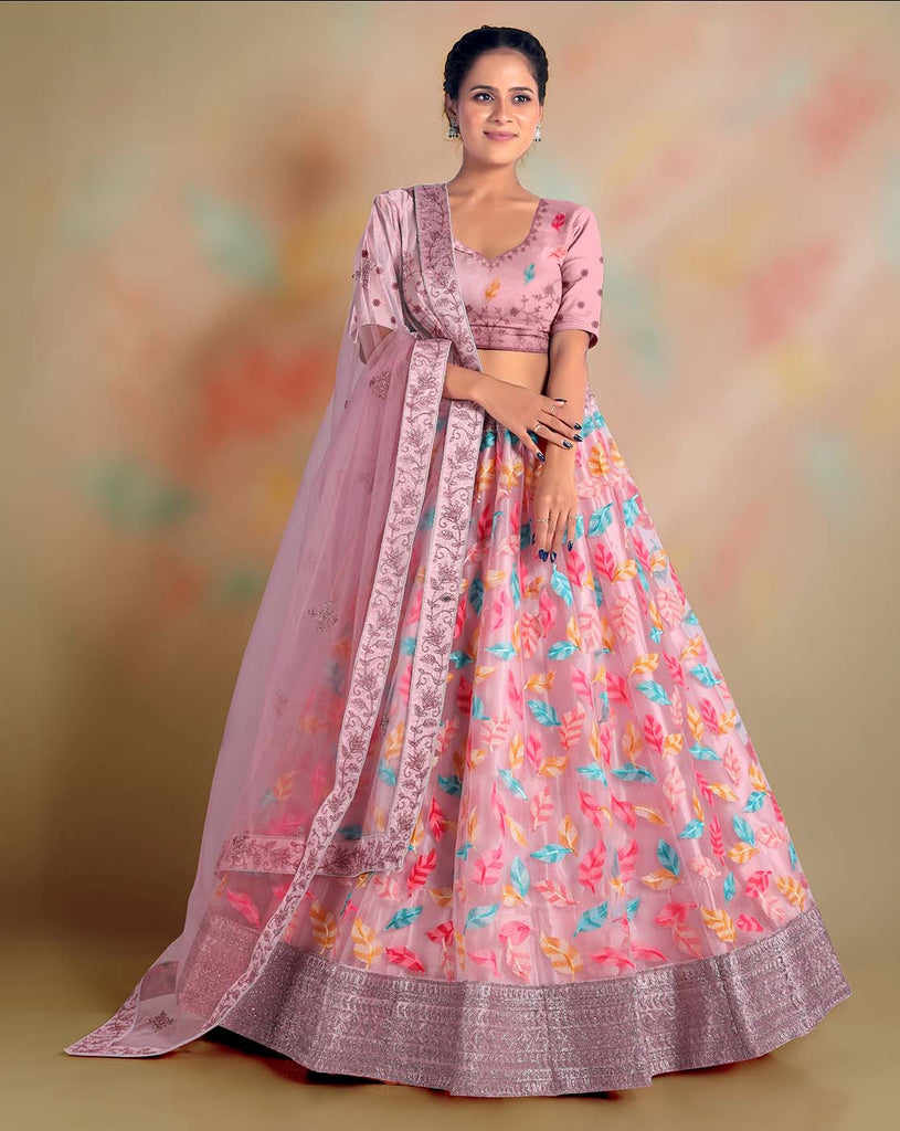 tie & dye lehenga party wear