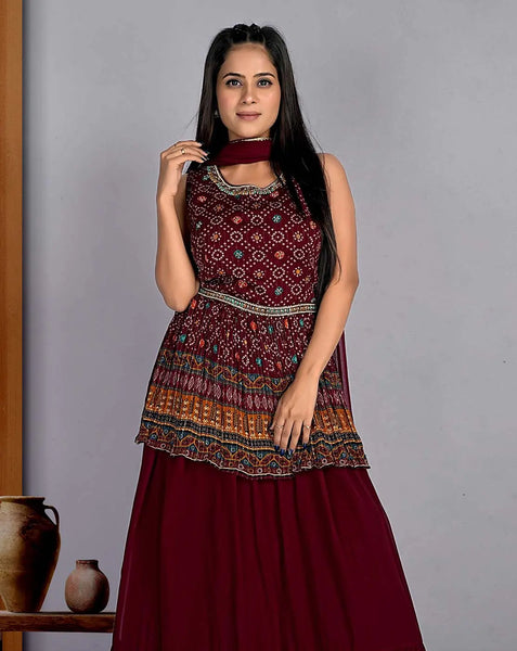 Red Patola Designer Pure Cotton Navratri Style Gamthi Work Lehenga Choli at  Rs 3099 | Designer Lehenga Choli in Surat | ID: 2852090883612