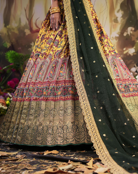 kalamkari print lehenga for wedding