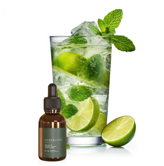 Sober(ish) drops with Mojito drink