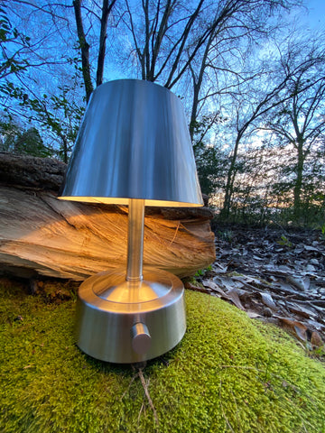 modern lantern mini lamp nickel outdoor camper tiny house