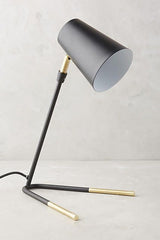 black and brass task lamp