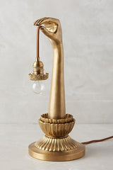 task lamp in brass