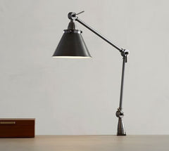 black task lamp with desk clip