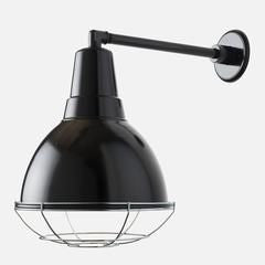 black wall sconce