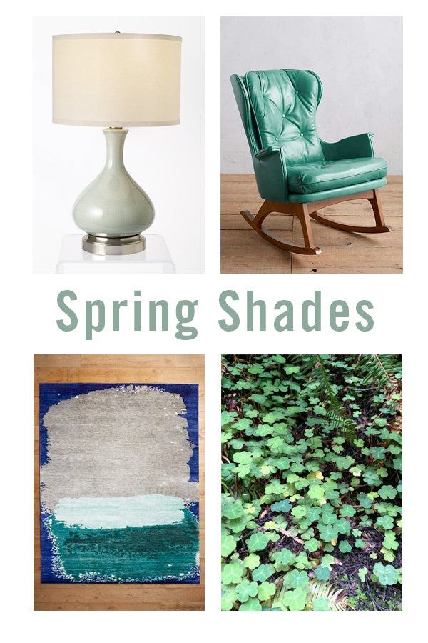 spring green shades home decor trend